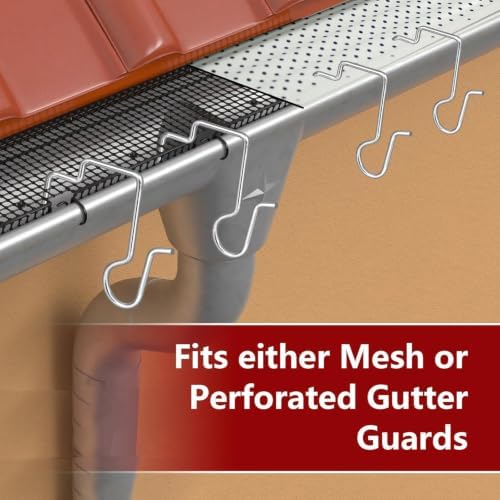 Gutter Clips for Hanging Outdoor Lights, Stainless Steel Light Clips, 50PCS