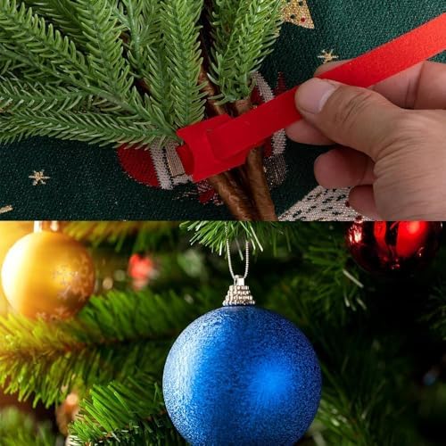 Christmas Garland Ties - 12" Multifunction Holiday Plant Cable Ties Adjustable Reusable Nylon Garden Plant Cable Strap for Xmas Tree Stairway Decoration Present Wrapping (50pcs Green)