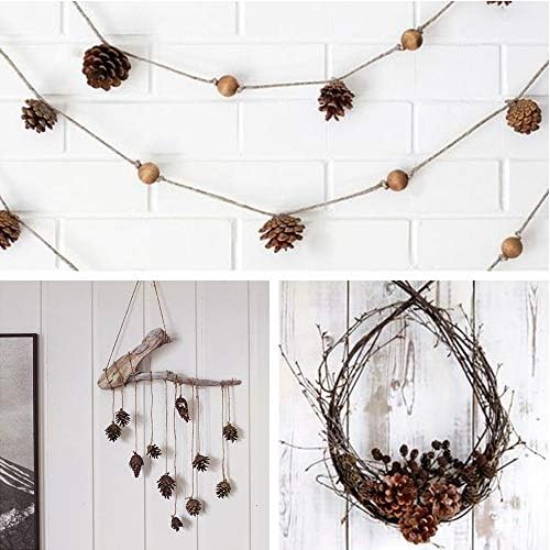 Supla 30 Pcs Christmas Hanging Real Preserved Pine Cones Ornaments 2"-3" Tall Christmas Tree Hanging Pinecone Ornaments