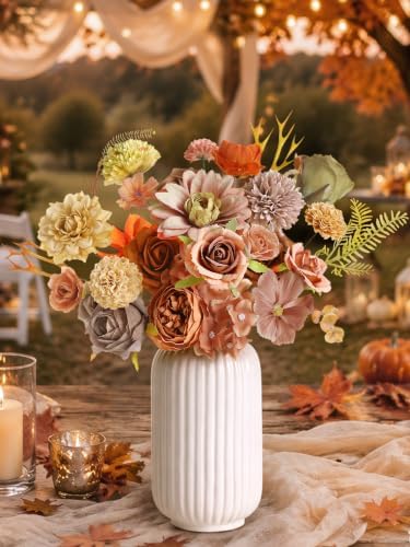 Fall Artificial Flowers Combo Fake Flowers Bulk for Wedding Decor