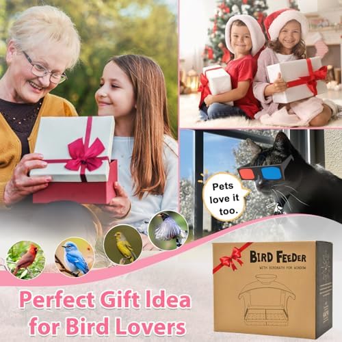 Goodeco Clear Window Bird Feeder with Water Bowl