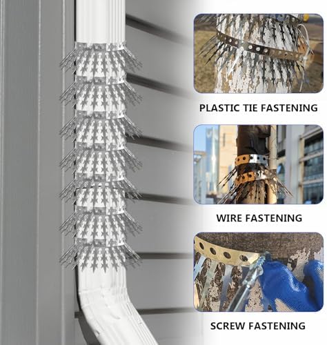 Bird Squirrel Spike & Squirrel Proof Baffle for Bird Feeder Pole, 100cm