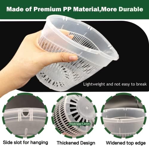 Orchid Pots, 12 Pack 4.5in Orchid Pots with Holes, Breathable Slotted Orchids Planter for Small and Medium Sized Orchids(12Pcs 4.5in)