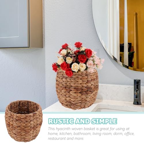 Healeved 10inch Seagrass Plant Basket Indoor Planter Basket Sundries Storage Woven Seagrass Wicker Planter Flower Pot