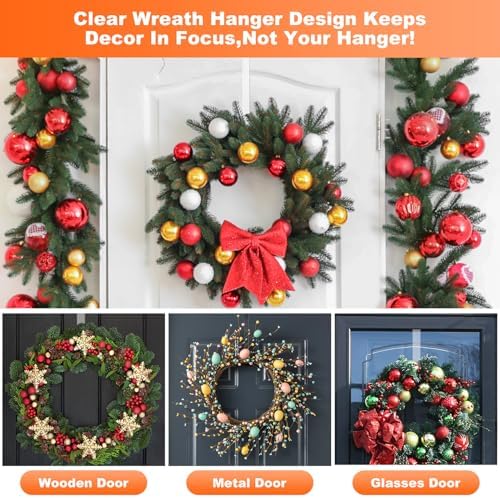 15 in Wreath-Hangers for Front Door, 2 Pack Christmas Wreath-Door-Hanger