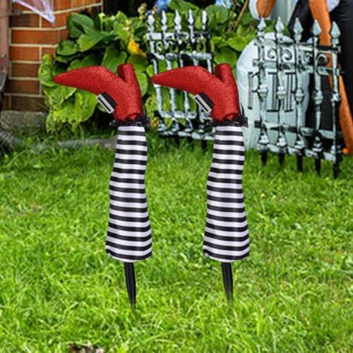 Halloween Upside Down Witch Legs with Stake Lawn Versatile Patios Yard Stake