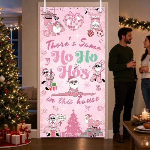 Friendmas Christmas Door Cover 71x35 Inch Decorations