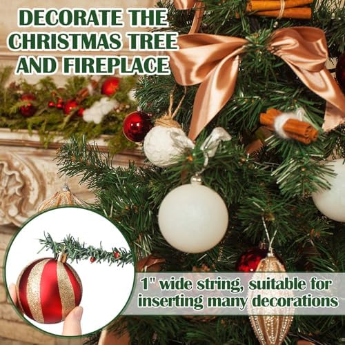 Jutom 50Ft Mini Garland for Crafts 1" Miniature Christmas Garland Strands