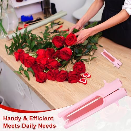 M METERXITY 2-Pack Rose Thorn Stripper Tool, Plastic Metal Rose Stem Leaf Thorn Stripper for Bouquets Pruning Branches/Floral Arrangement, Flower Stripping Tool Remove [Pink]