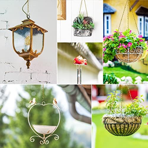RIFNY Plant Chain for Hanging Plants, 20 Inch Hanging Basket Chain, Gold