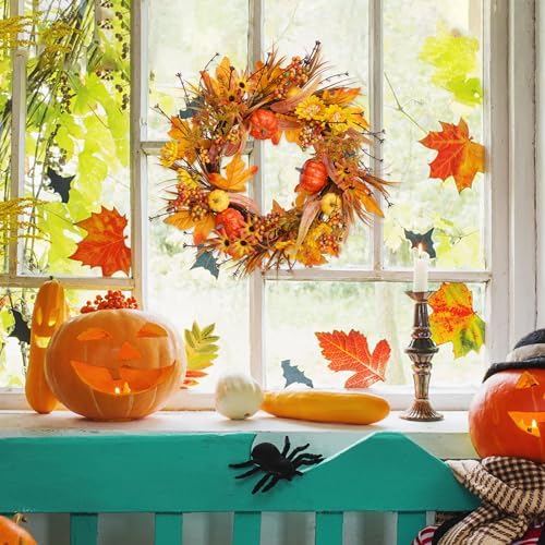 19In Fall Wreaths Front Door Decor for Home Autumn Thanksgiving
