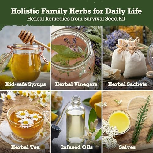 Lush&Dew Holistic Family Apothecary Seed Chest, 30000+ Medicinal Herb Seeds