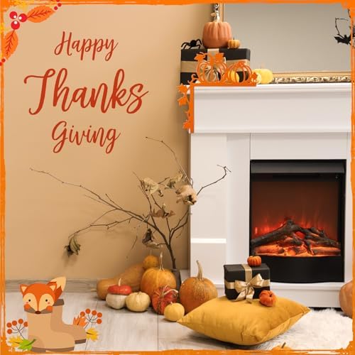 Yaocom 11.8‘' x 11.8" Metal Fall Pumpkin Door Topper, Thanksgiving Sign