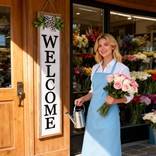 3D Outdoor Welcome Sign, 45"X9", Wood