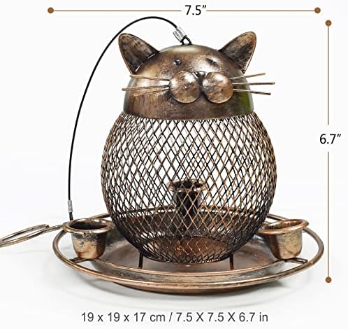 Bird Feeders for Outdoors Hanging, Heavy Duty Cute Cat Bird Feeder