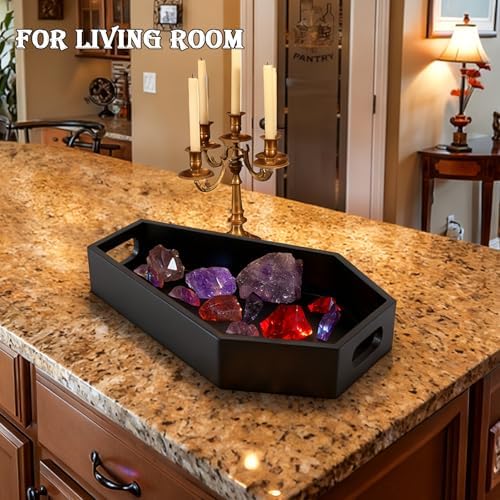 Coffin Serving Tray Decorative Wooden Serving Tray-Black Gothic Home Decor