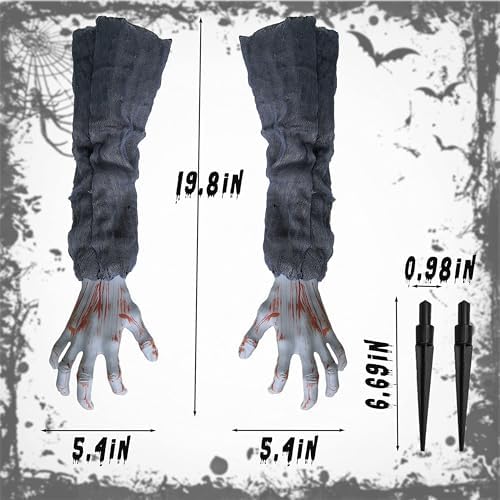 Halloween Zombie Hand Yard Stakes Outdoor Decorations Lawn Groundbreaker