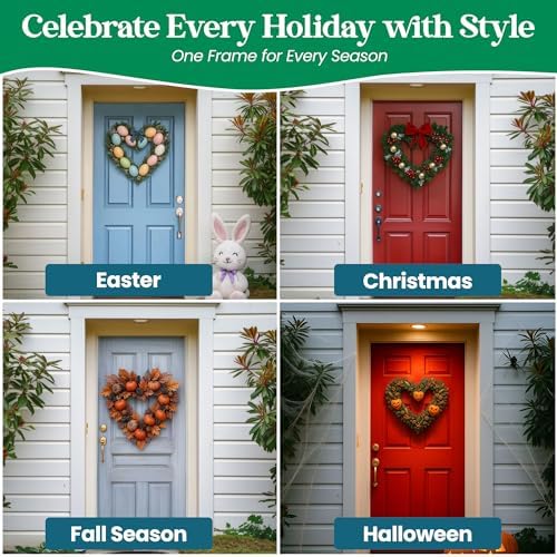2-Pack 14 Inch Wire Wreath Frame, Heart Metal Wreath Form