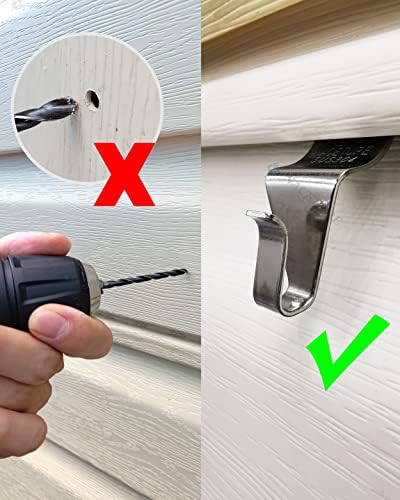 NACETURE Vinyl Siding Hooks Hanger Siding Clip for Hanging, 30 Pack