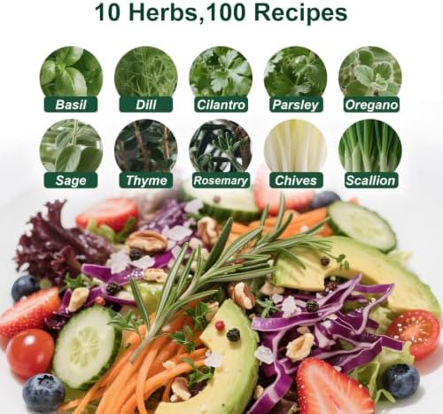 10 Indoor Herb Garden Kit, 33pcs Complete Kitchen Herb Starter Set