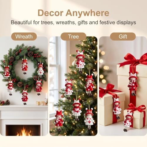 16Pcs Classic Girl Christmas Ornaments