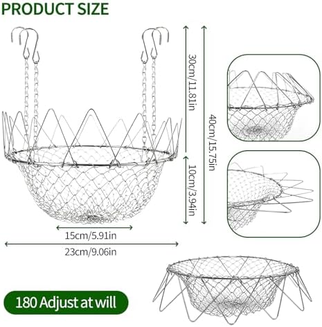 Adjustable Height Planter Inserts,Plant Risers for Tall Planters Large Pots,12-18" Planter Insert,Planter Filler Elevate Plants With 4 Hooks Chains for Indoor Outdoor Planters Wedding Party Decor