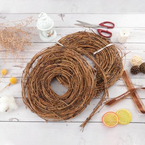 7 PCS 15 Feet Grapevine Wreath,Natural Grapevine Garland, DIY Twig Wreaths for Crafts, Outdoor and Indoor Home Décor, Wedding, Holiday, and Party Decoration(Total 120 FT)