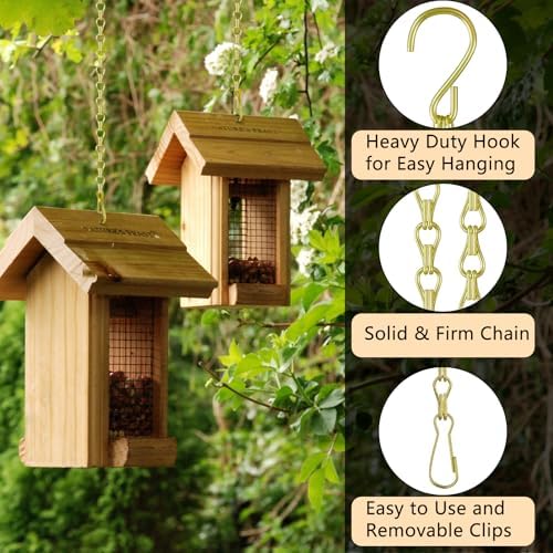 garini 26Inch 4cPack Hanging Basket Chain for Hanging Bird Feeders