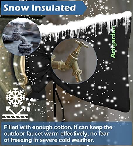 Artigarden Upgraded Outdoor Faucet Cover Socks for Winter Freeze Protection