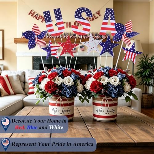 13Pcs 4th of July Outdoor Decoration Patriotic Garden Stakes