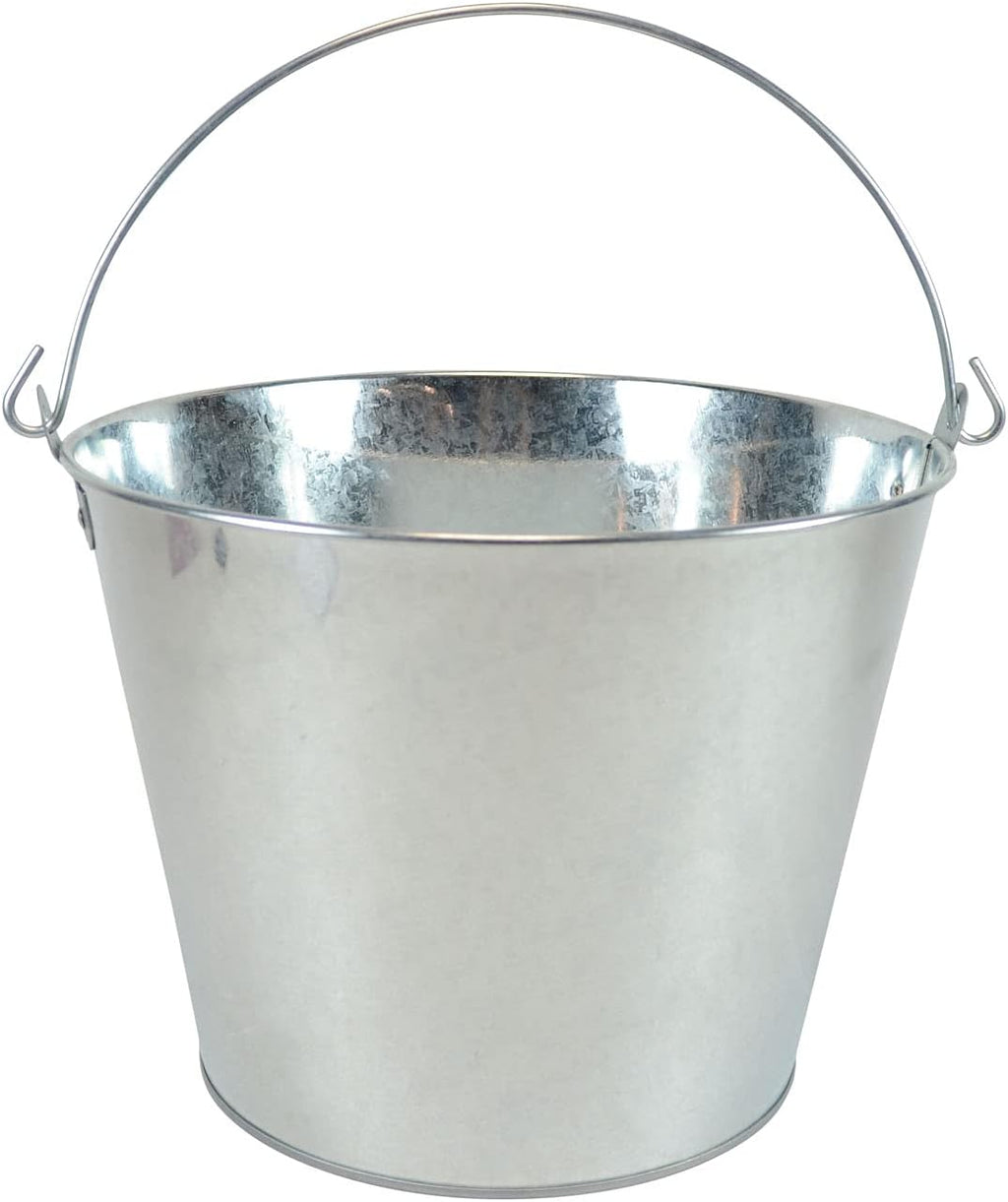 Gold Christmas Metal Buckets, 4 Pack Galvanized Planter Pots Holiday Decor