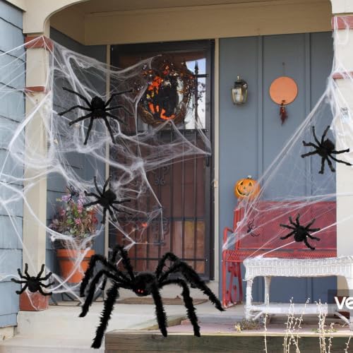 Colovis 6 Pcs Large Scary Halloween Spider Decorations for Outdoor, Yard
