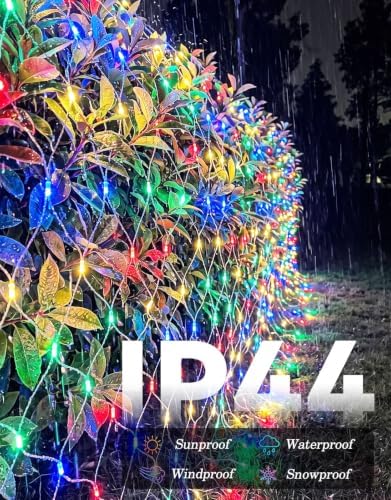 28x5FT Christmas Net Lights Outdoor Plug in with 8 Modes