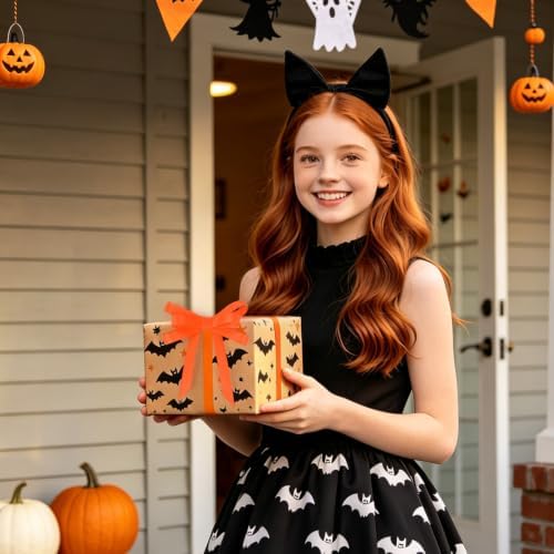 DECYOOL 6 Rolls 60 Yards Halloween Ribbon for Gift Wrapping Party Decor