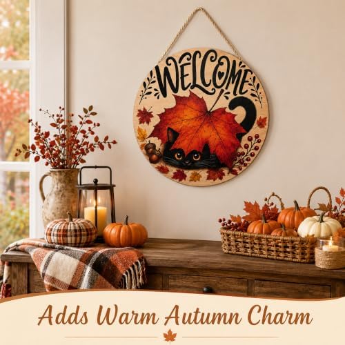Fall Decor - Autumn Welcome Sign for Front Door | Thanksgiving Decorations