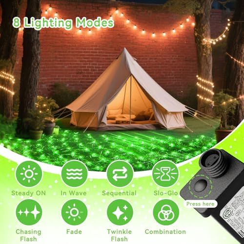 LitHome 21FT x 5FT Christmas Net Lights Outdoor Mesh Lights Connectable