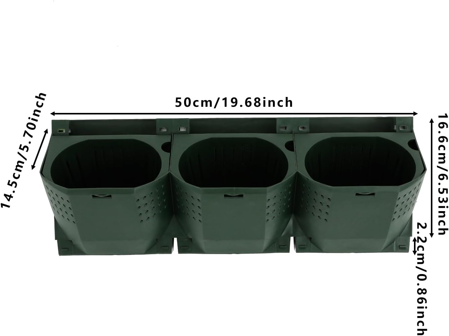 36-Pot Wall Mounted Planter – Vertical Wall Planter with Water Storage Layer, Stackable Flower Pot Holder for Indoor