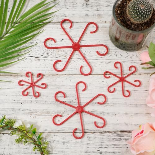 PEUTIER 4pcs Plant Stem Supports, Plastic Houseplant Climbing Holders