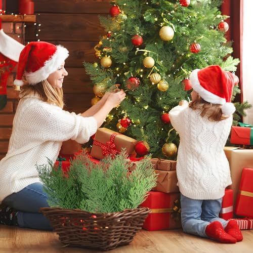 Hananona Artificial Pine Branches,40Pcs Christmas Cedar Greenery Stem Picks