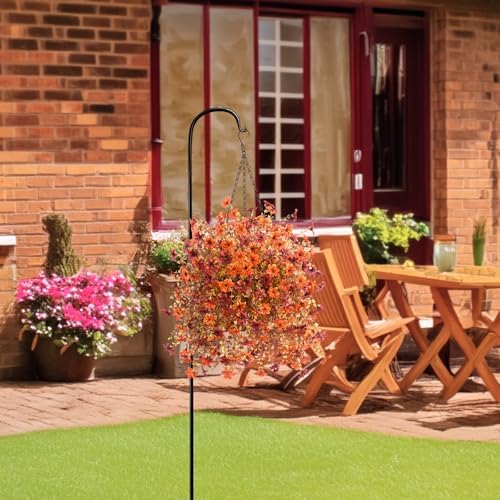 IINQCMY Artificial Flowers Fall Hanging Baskets Outdoors Fake Mums