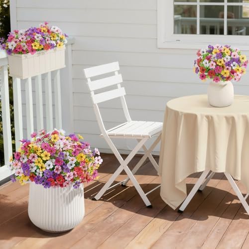 Lifewit Artificial Flowers for Outdoor, Faux Flowers for Garden Decor