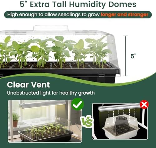 5 Pack 5" High Humidity Domes for SOLIGT 14*10.8*2.3" Seed Starting Trays