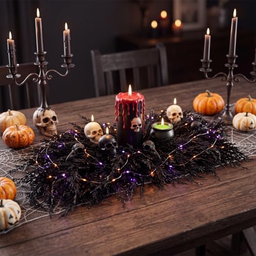 Suncalla 31.5" Christmas Swag Decoration, Cedar 04, Black, 2 Pack