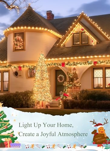 Christmas Light Clips, 200 Pack Gutter Clips for C7 C9 String Lights, White