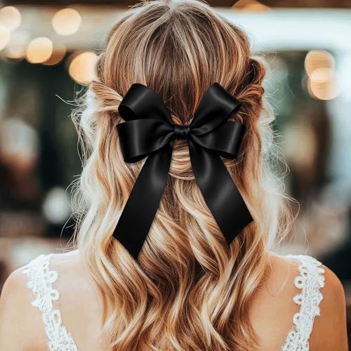 30 Yards 1 1/2 in Black Satin Ribbon for Gift Wrapping Halloween Decoration