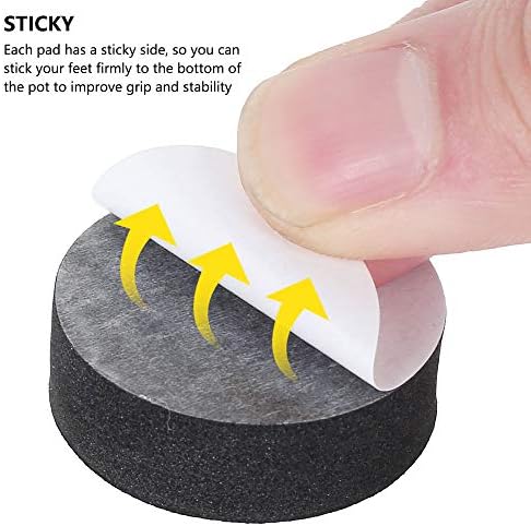 40Pcs Pot Feet Invisible Round Flowerpot Riser Stands Self - Adhesive Black Non - Slip Heavy Duty Pot Pad for Balcony