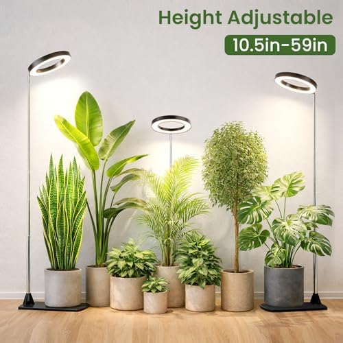 Grow Lights for Indoor Plants, 6.3" Full Spectrum Plant Light with Base