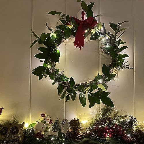 16inch Large Natural Grapevine Wreath Rings Rattan Vine Branch Wreath Hoop for DIY Craft Christmas Easter Holiday Decoration Seasonal Decors (1pcs 40cm/16inch)