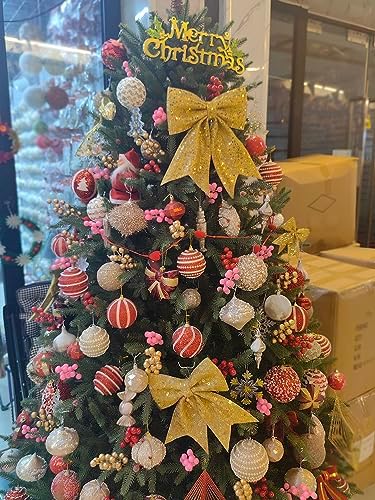 24 pcs Christmas Berries Stems Artificial Berry Stems for Christmas Tree Ornaments Crafts Holiday and Home Decor (Pink)