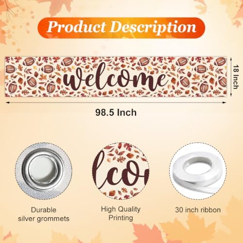 Welcome Fall Banner Fall Football Banner Yard Party Outdoor Decor